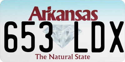 AR license plate 653LDX