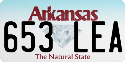 AR license plate 653LEA