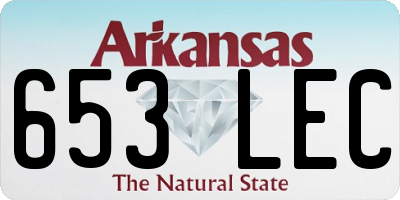 AR license plate 653LEC
