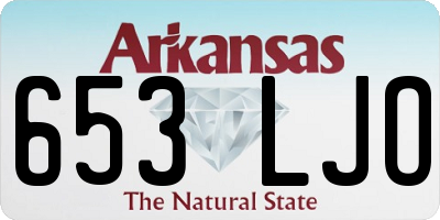 AR license plate 653LJO