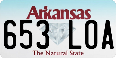 AR license plate 653LOA