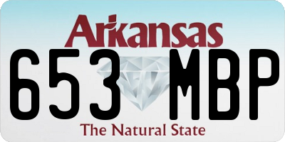 AR license plate 653MBP