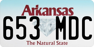 AR license plate 653MDC