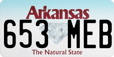 AR license plate 653MEB