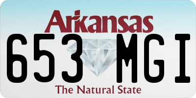 AR license plate 653MGI