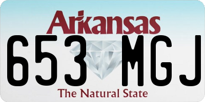 AR license plate 653MGJ