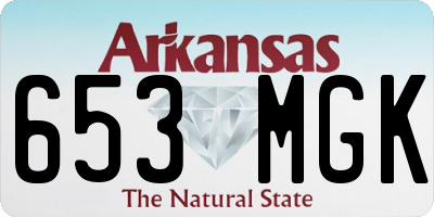 AR license plate 653MGK