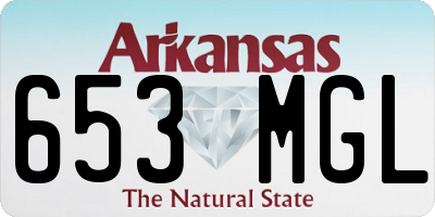 AR license plate 653MGL