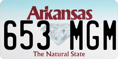 AR license plate 653MGM