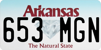 AR license plate 653MGN