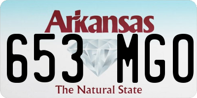 AR license plate 653MGO