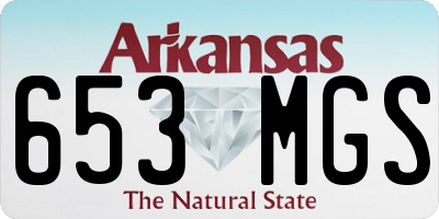 AR license plate 653MGS