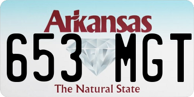 AR license plate 653MGT