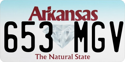 AR license plate 653MGV