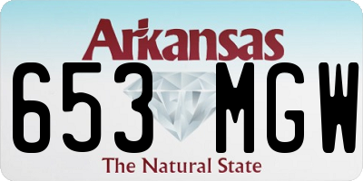 AR license plate 653MGW