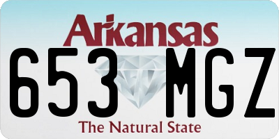 AR license plate 653MGZ