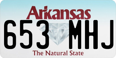 AR license plate 653MHJ
