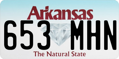 AR license plate 653MHN