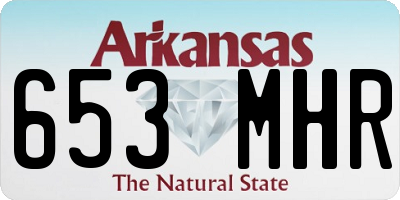 AR license plate 653MHR