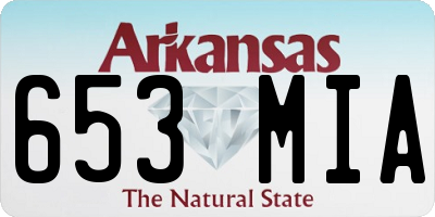 AR license plate 653MIA
