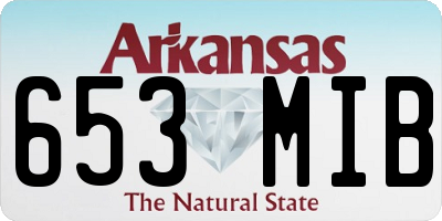 AR license plate 653MIB