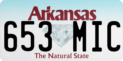 AR license plate 653MIC