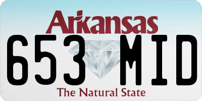 AR license plate 653MID