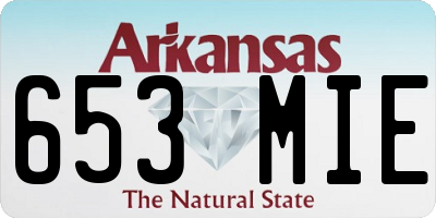 AR license plate 653MIE