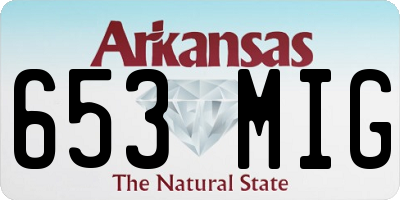 AR license plate 653MIG