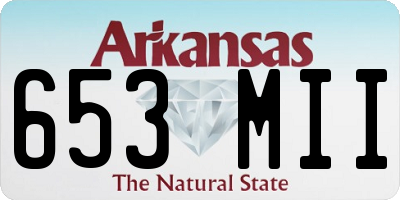 AR license plate 653MII