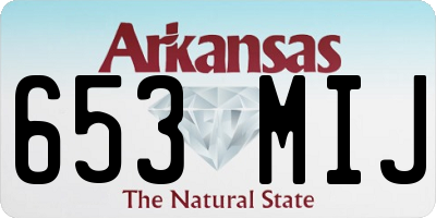 AR license plate 653MIJ