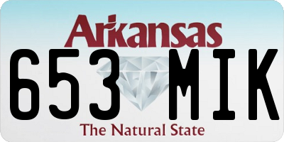 AR license plate 653MIK