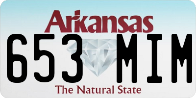 AR license plate 653MIM