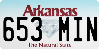 AR license plate 653MIN