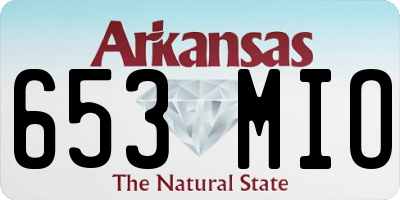AR license plate 653MIO