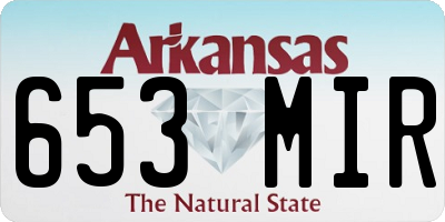 AR license plate 653MIR