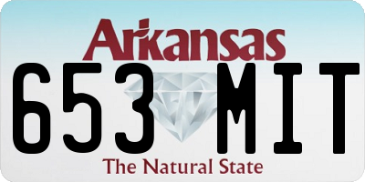 AR license plate 653MIT