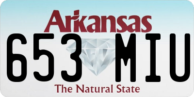 AR license plate 653MIU