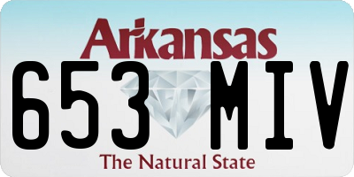 AR license plate 653MIV