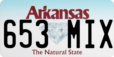 AR license plate 653MIX