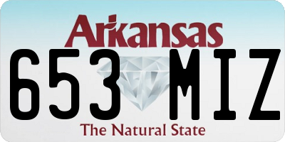 AR license plate 653MIZ