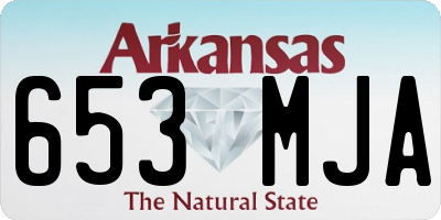 AR license plate 653MJA