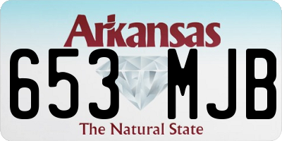 AR license plate 653MJB