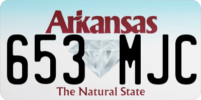 AR license plate 653MJC
