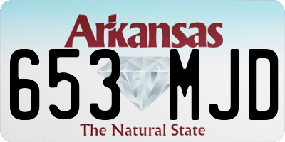 AR license plate 653MJD