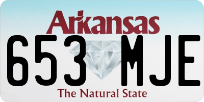 AR license plate 653MJE