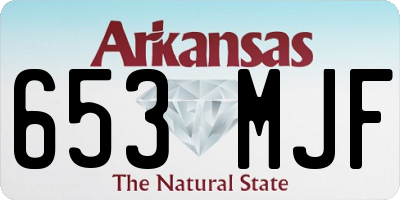 AR license plate 653MJF