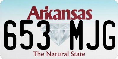 AR license plate 653MJG