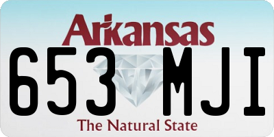 AR license plate 653MJI