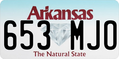 AR license plate 653MJO